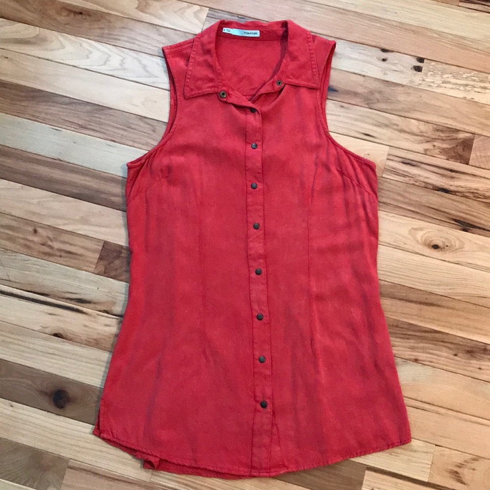 EUC Maurices Cut Out Back Tank